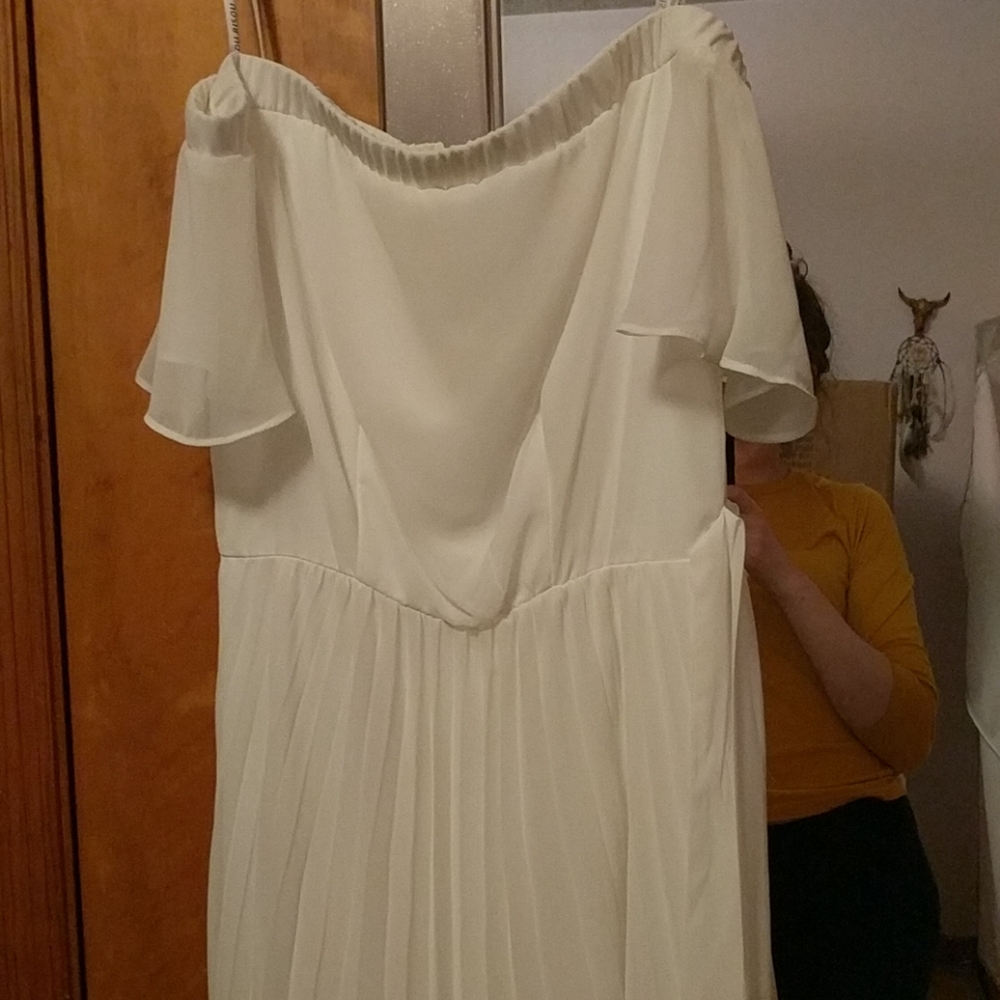 Off Shoulder Floor Length Dress
